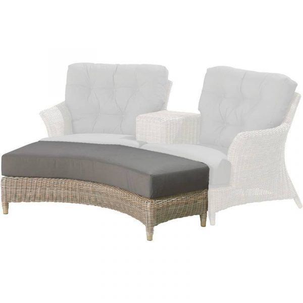 4 Seasons Outdoor Valentine voetenbank for loveseat met kussen - Pure