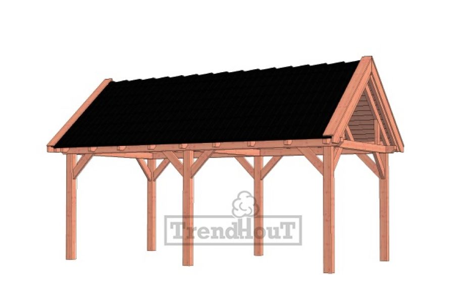 Buitenverblijf zadeldak XL 635x380 cm