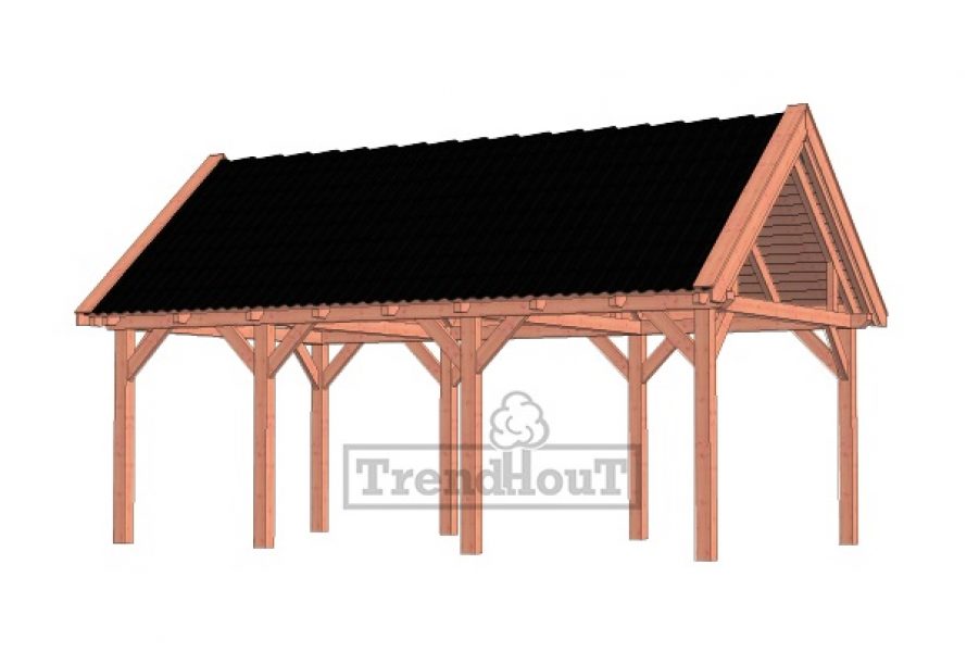 Buitenverblijf zadeldak XL 710x440 cm