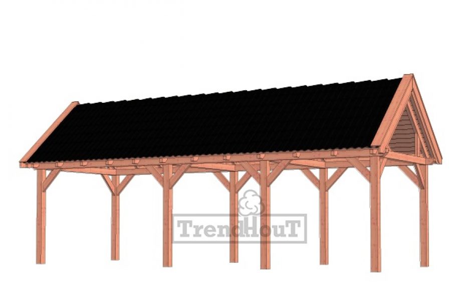Buitenverblijf zadeldak XL 885x380 cm