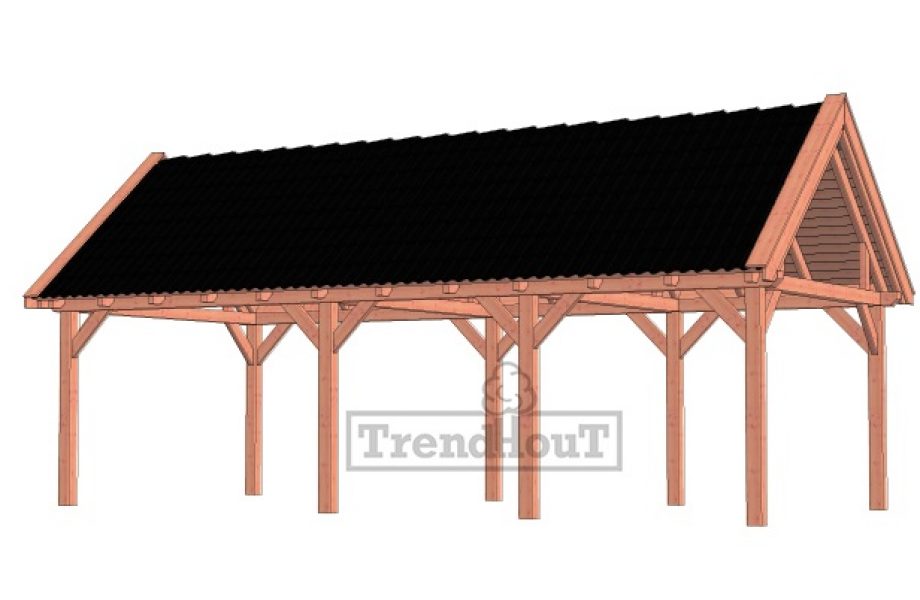 Buitenverblijf zadeldak XL 885x440 cm