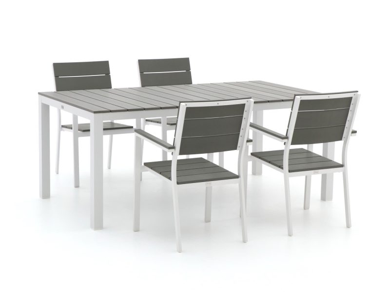 Bellagio Bravo/Fidenza 180cm dining tuinset 5-delig stapelbaar - Laagste prijsgarantie!