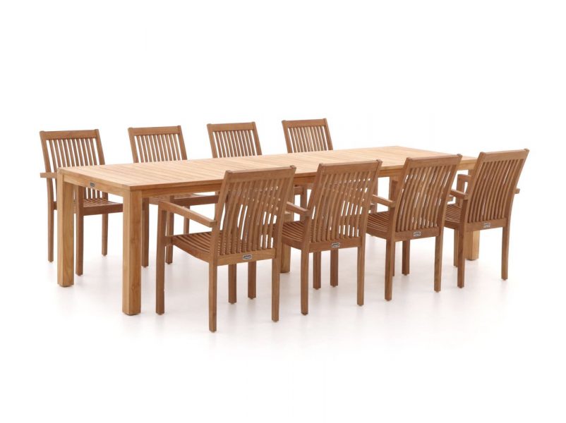 Sunyard Jakarta/Oxford 300cm dining tuinset 9-delig stapelbaar - Laagste prijsgarantie!