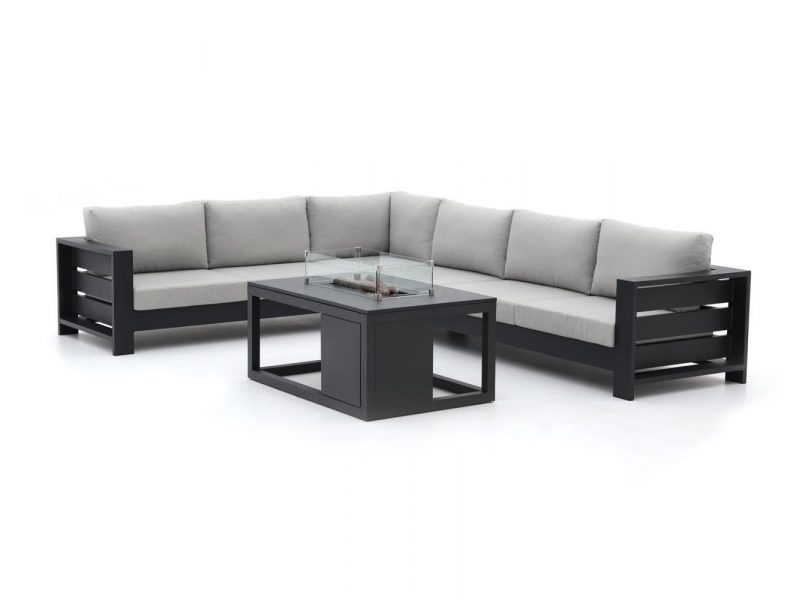 Bellagio Avolo/Cosiraw 120cm hoek loungeset met vuurtafel 3-delig links - Laagste prijsgarantie!