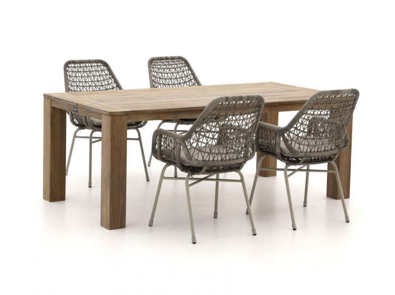 Apple Bee Zara/ROUGH-X 200cm dining tuinset 5-delig stapelbaar - Laagste prijsgarantie!