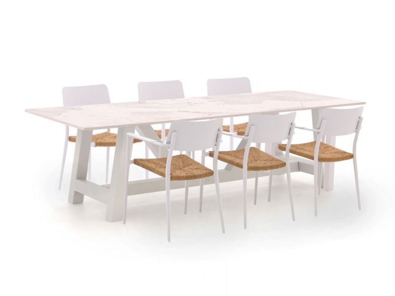 Bellagio Cino/Bresimo 260cm dining tuinset 7-delig - Laagste prijsgarantie!