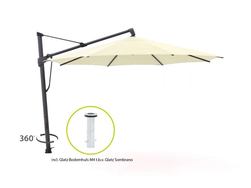 Glatz Sombrano S+ Easy zweefparasol ø 350cm - Laagste prijsgarantie!