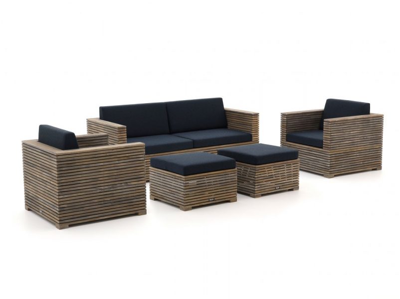 ROUGH-C stoel-bank loungeset 5-delig - Laagste prijsgarantie!