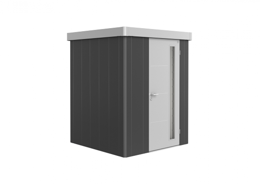 Metalen berging Neo 1A 180x180 cm - Donkergrijs/ zilver