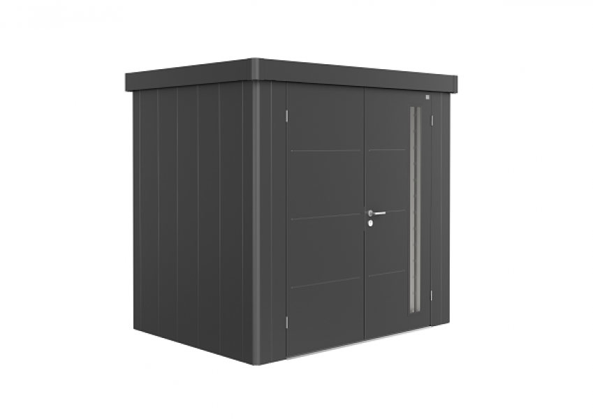 Metalen berging Neo 1B 236x180 cm met dubbele deur - Donkergrijs