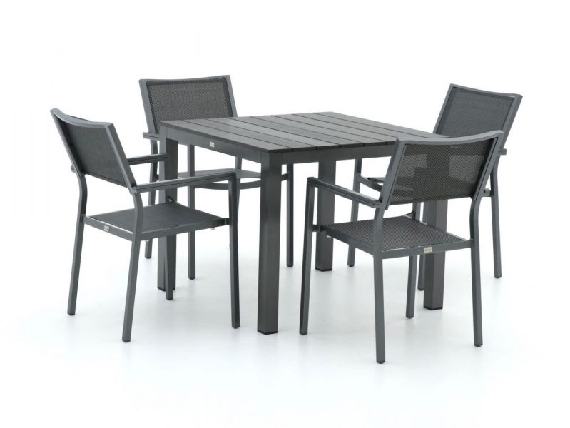 Bellagio Roma/Fidenza 90cm dining tuinset 5-delig stapelbaar - Laagste prijsgarantie!