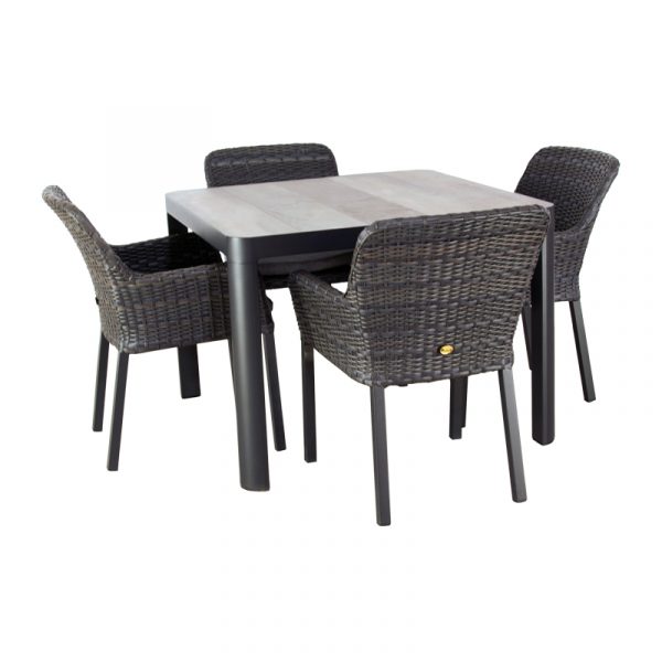 Diningset North Haven Midnight Grey