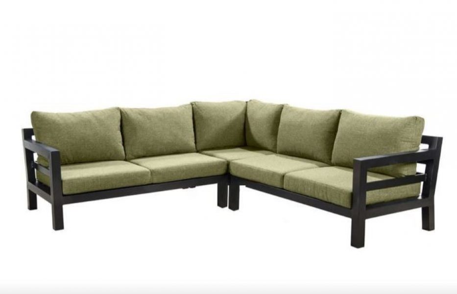 Loungeset Midori hoekset Zwart frame