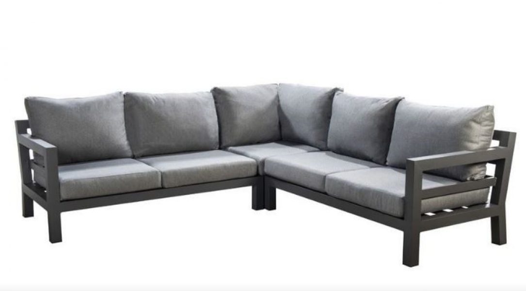 Loungeset Midori hoekset Donkergrijs frame