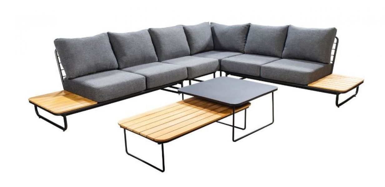 Taiyo loungeset zwart hoekset