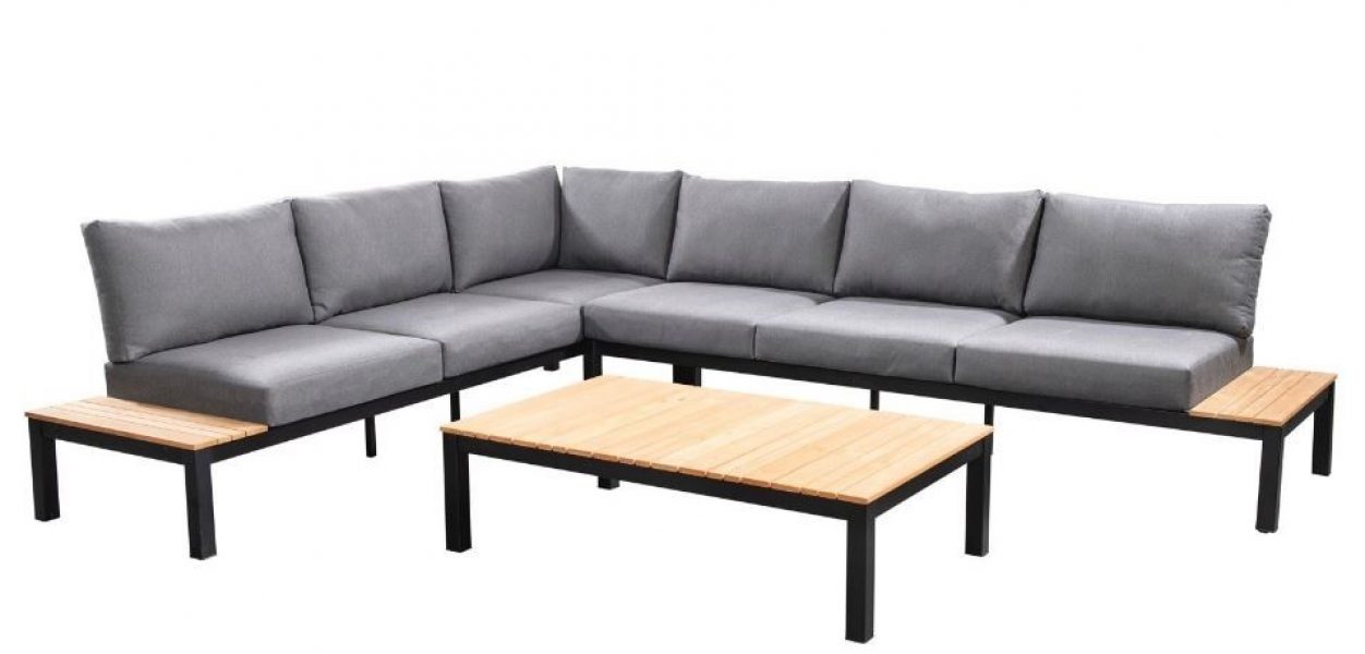 Loungeset Tori hoekset mixed grey