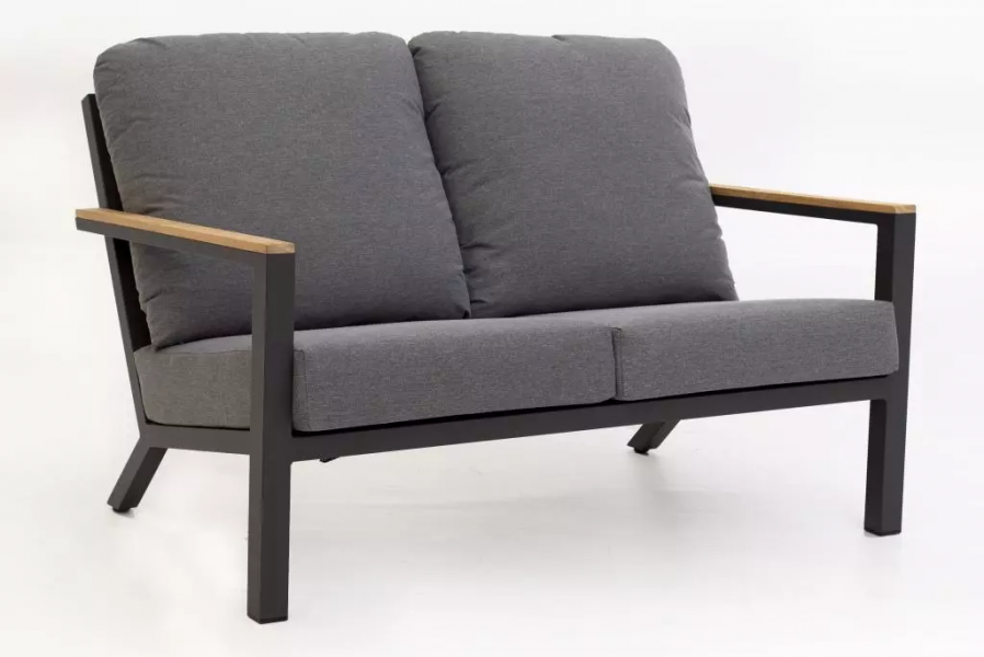 cardiff lounge bank 2 zits teak antraciet