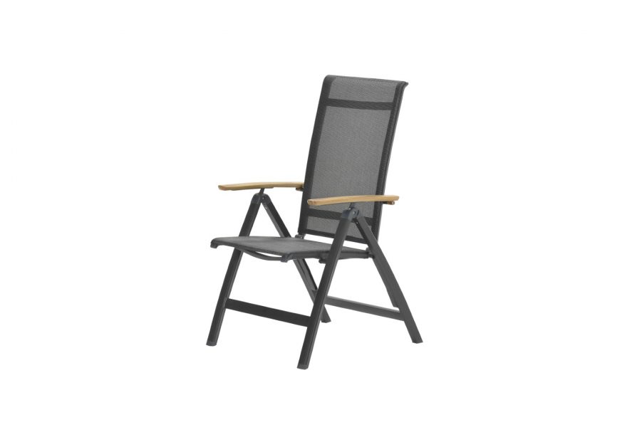 Gala verstelbare stoel c. black/ antraciet/ teak look