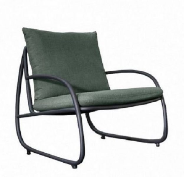 Youkou lounge chair alu black/almond green