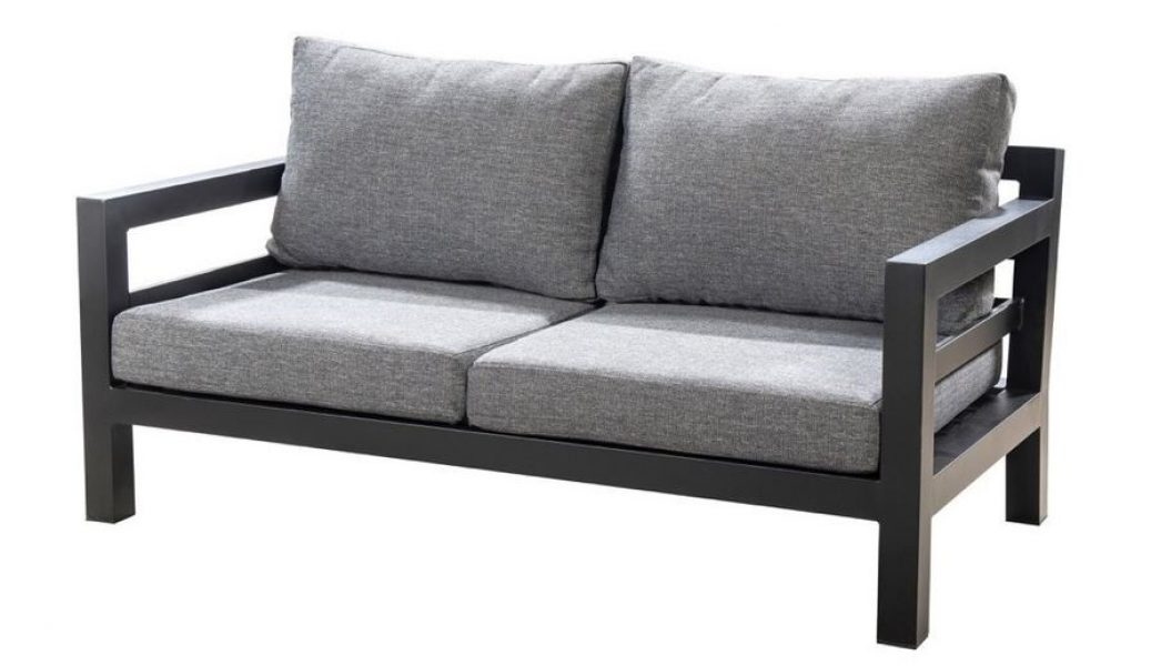 Midori sofa 2 seater alu dark grey/mixed grey