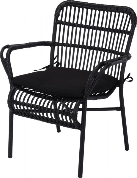 Stoel incl kussen zwart