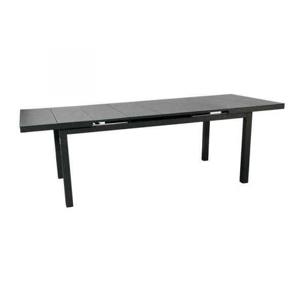 Uitschuifbare dining tafel Plainfield Midnight Grey