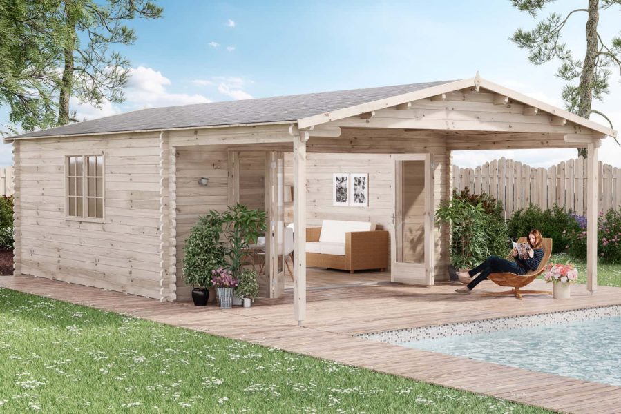 Tuinhuis model nyborg-44 iso met vouwdeur