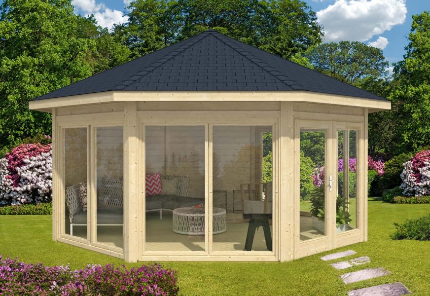 Tuinpaviljoen model rügen met vier vensters Besteltuinmeubels