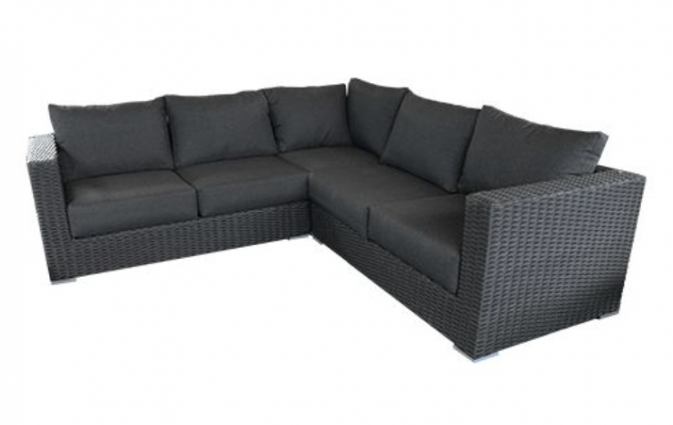 Houston Hoek loungebank Charcoal