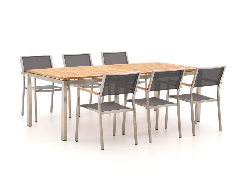 Bernstein Freiburg 220cm dining tuinset 7-delig stapelbaar - Laagste prijsgarantie!