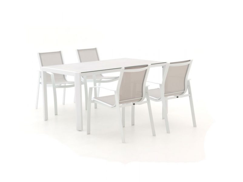 R&S Design Altea/Mirato 160cm dining tuinset 5-delig stapelbaar - Laagste prijsgarantie!