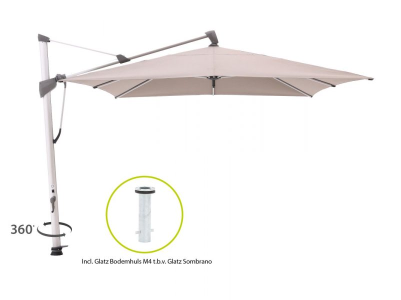 Glatz Sombrano S+ zweefparasol 400x300cm - Laagste prijsgarantie!