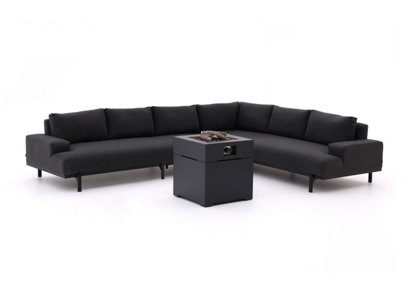 Hartman Lucas/Cosibrixx 60cm hoek loungeset met vuurtafel 4-delig - Laagste prijsgarantie!