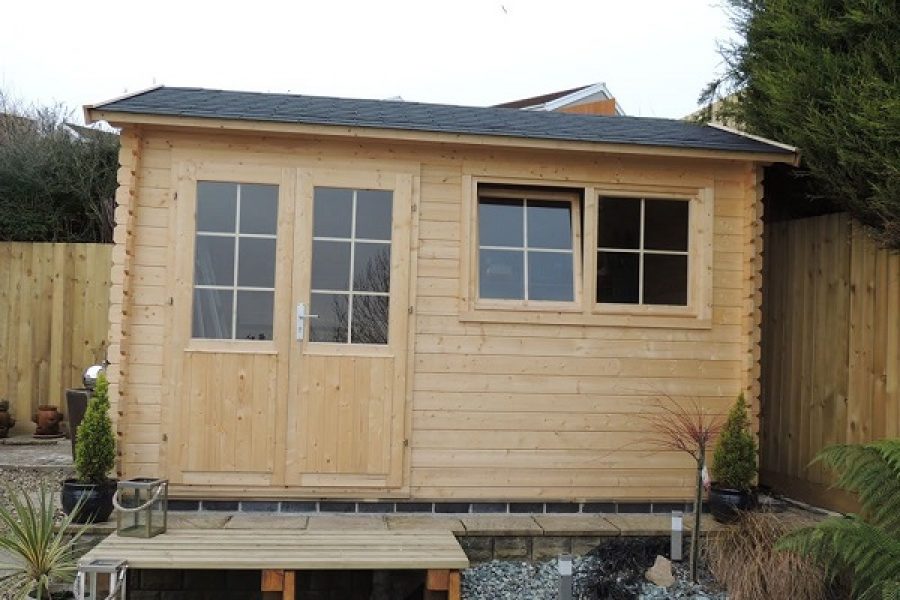 Blokhut Aksel 400x300 cm - geïmpregneerd