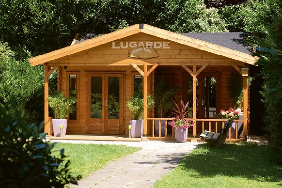 Lugarde Blokhut Charlie (met overkapping) B43 - 600x600 cm