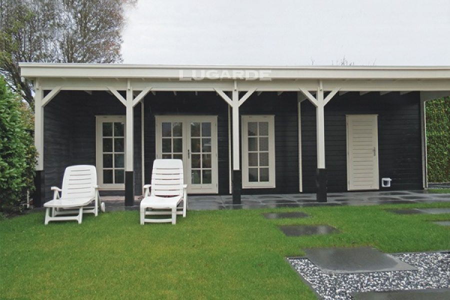 Lugarde Blokhut Coco (met overkapping) B56 - 950x500 cm