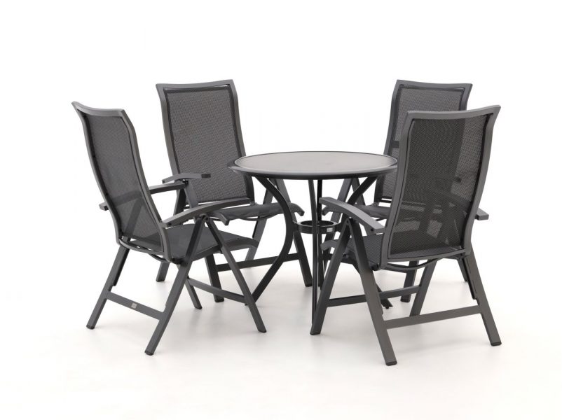 Bellagio Lugo/Follo ø 90cm dining tuinset 5-delig verstelbaar - Laagste prijsgarantie!