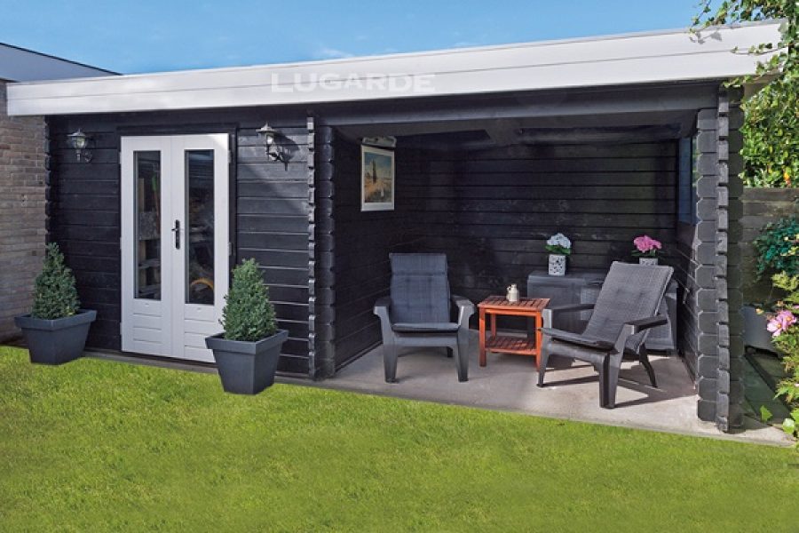 Lugarde Blokhut Abigail (met overkapping) B9 - 500x200 cm