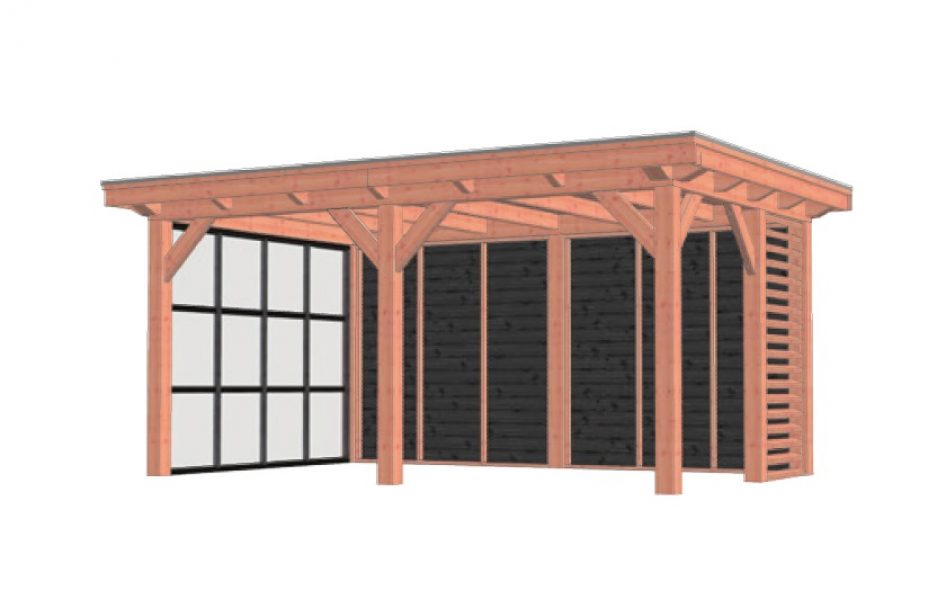 Buitenverblijf Florence 545x360 cm - Plat dak - Combinatie 1