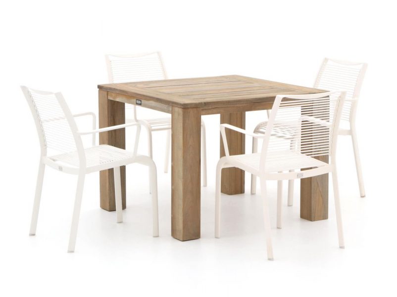 Apple Bee Hawaii/ROUGH-X 100cm dining tuinset 5-delig stapelbaar - Laagste prijsgarantie!