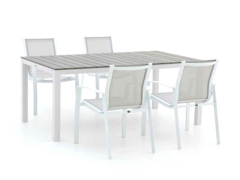 R&S Design Altea/Fidenza 180cm dining tuinset 5-delig stapelbaar - Laagste prijsgarantie!