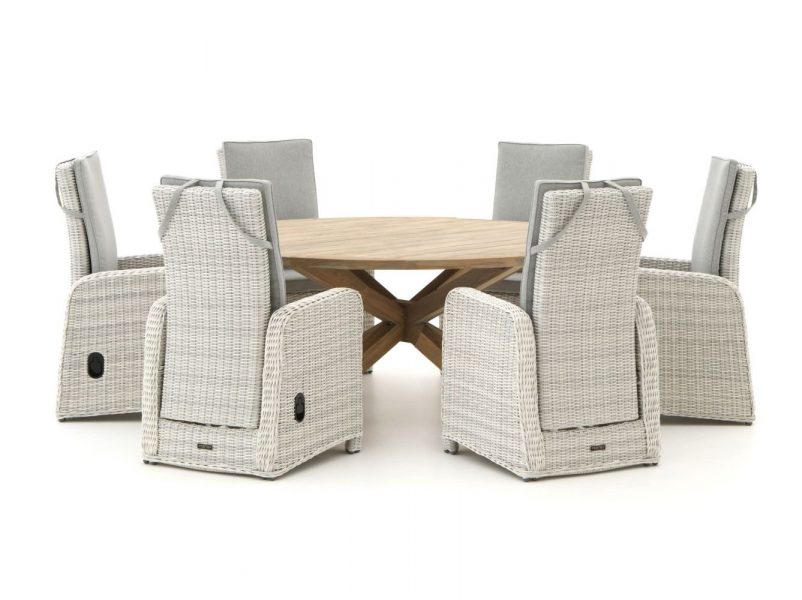 Intenso Umbria/ROUGH-Y Ø 180cm dining tuinset 7-delig verstelbaar - Laagste prijsgarantie!