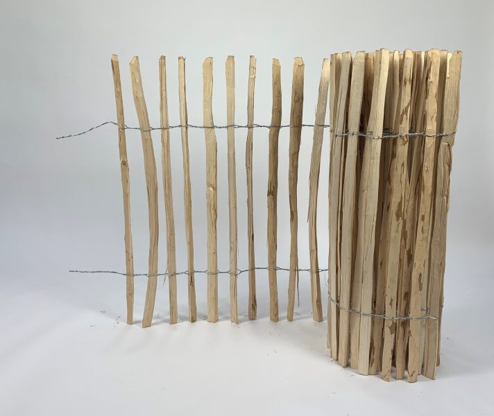 Kastanje houten hekwerk 8cm 90 cm hoog