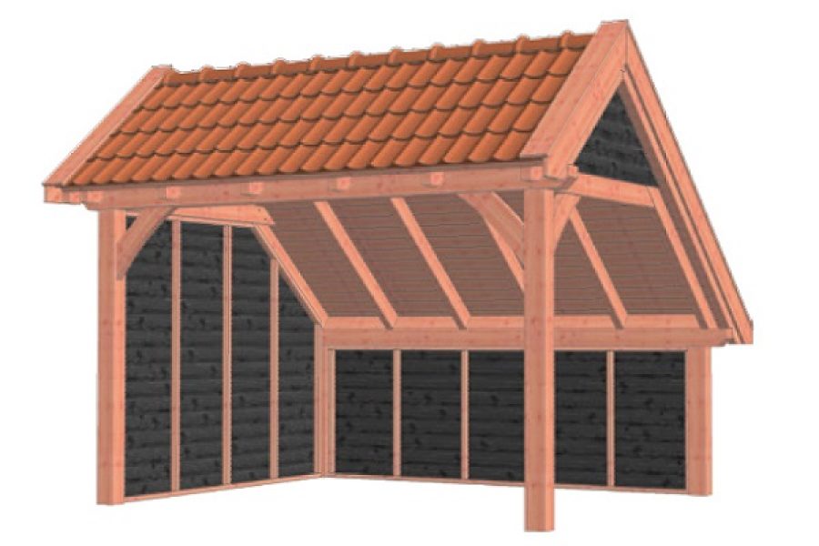 Kapschuur De Hoeve XL 415x380 cm - Combinatie 1