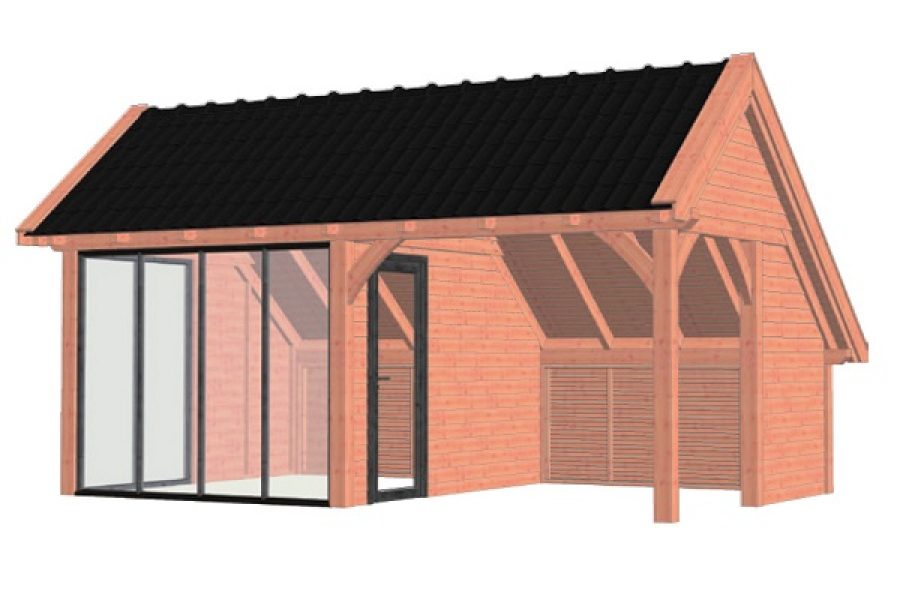 Kapschuur De Hoeve XL 635x440 cm - Combinatie 1