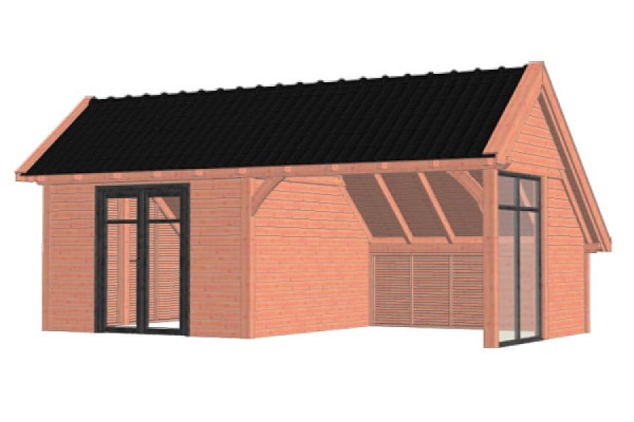 Kapschuur De Hoeve XL 770x440 cm - Combinatie 1