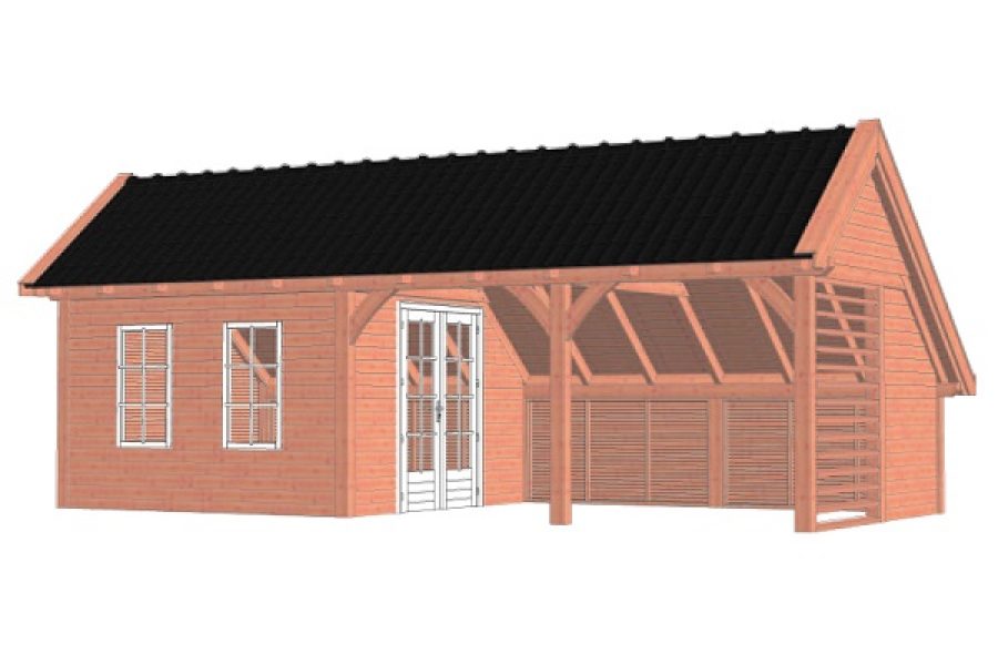 Kapschuur De Hoeve XL 885x440 cm - Combinatie 1