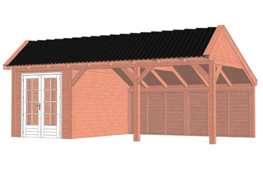 Kapschuur De Stee 740x425 cm - Combinatie 1