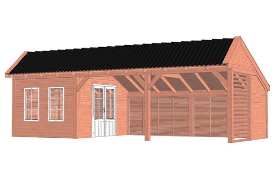 Kapschuur De Stee 900x425 cm - Combinatie 1