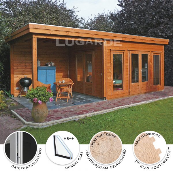 Lugarde Tuinhuis Prima Indy (met overkapping) - 660x240 cm